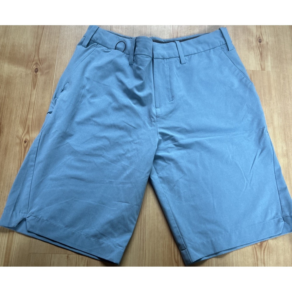 Coolibar Shorts Mens 32 Blue UPF 50 Chino Stretch Sun Protection 10" Inseam